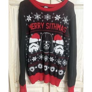 Star Wars Darth Vader Ugly Christmas Sweater Merry Sithmas Sz Small